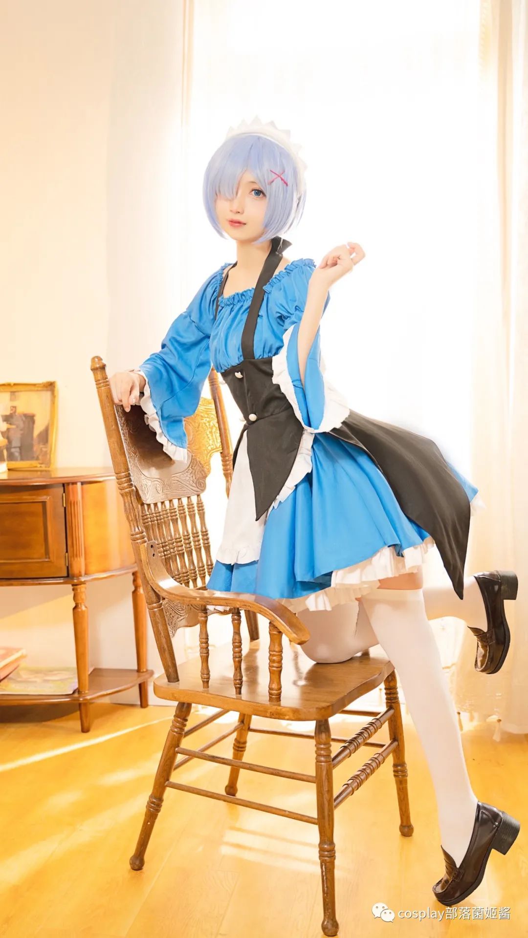 蕾姆|cos：音乐侍女蕾姆cos正片@铁板欧尼酱