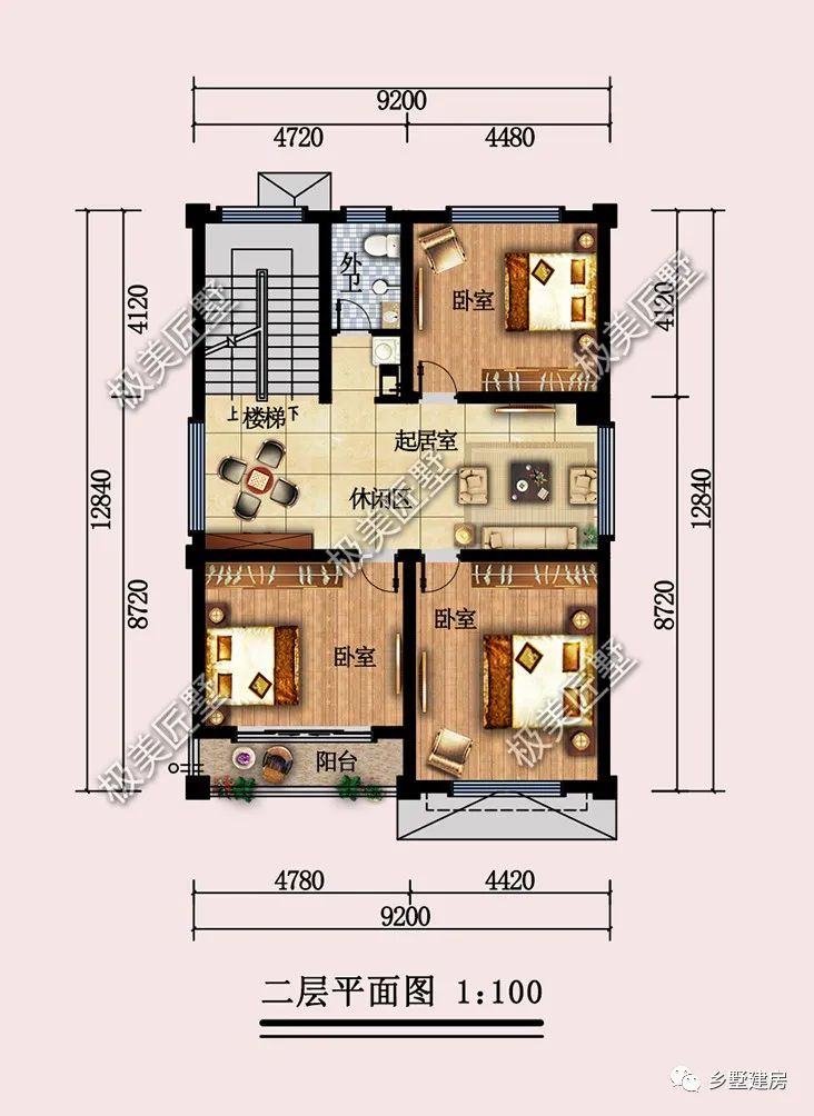 开间9米小宅基地,建简欧风,混砖结构易施工造价低