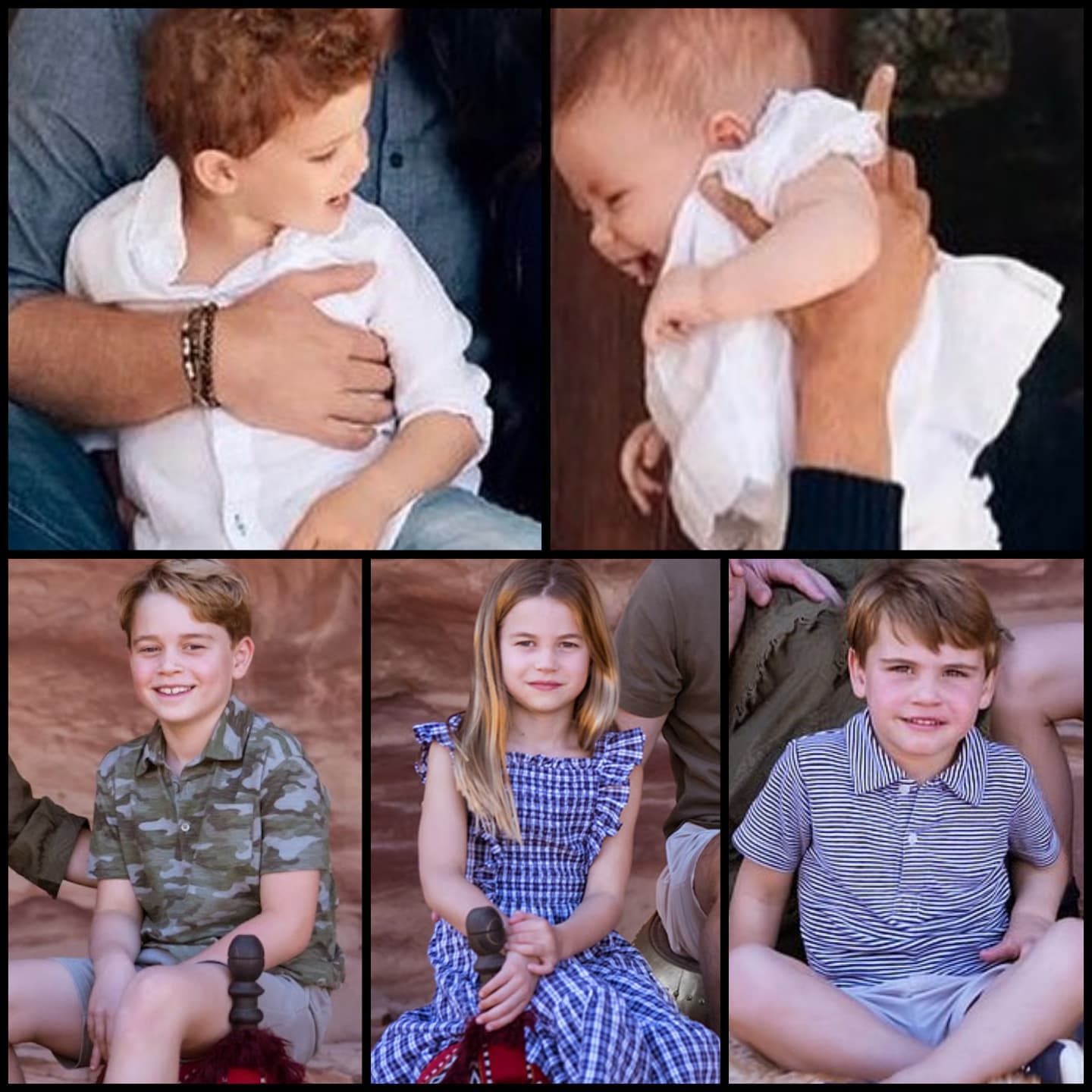 小王子|梅根终于放大招！首次公布一家四口全家福，莉莉小公主比阿奇还白