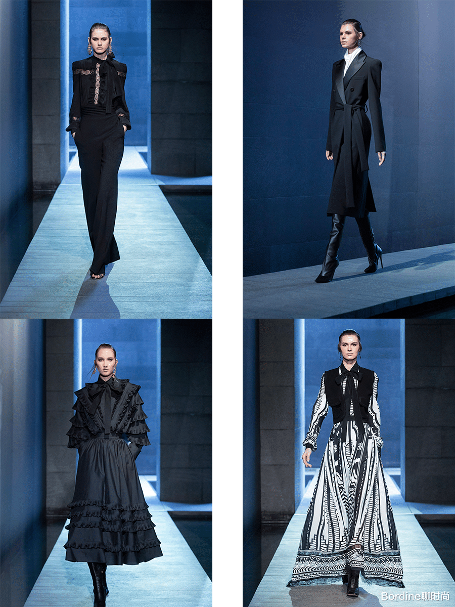 Bordine聊时尚|Elie Saab 2021秋冬系列，在困境中的坚持，对黑色和丝绒、褶皱等面料的释怀