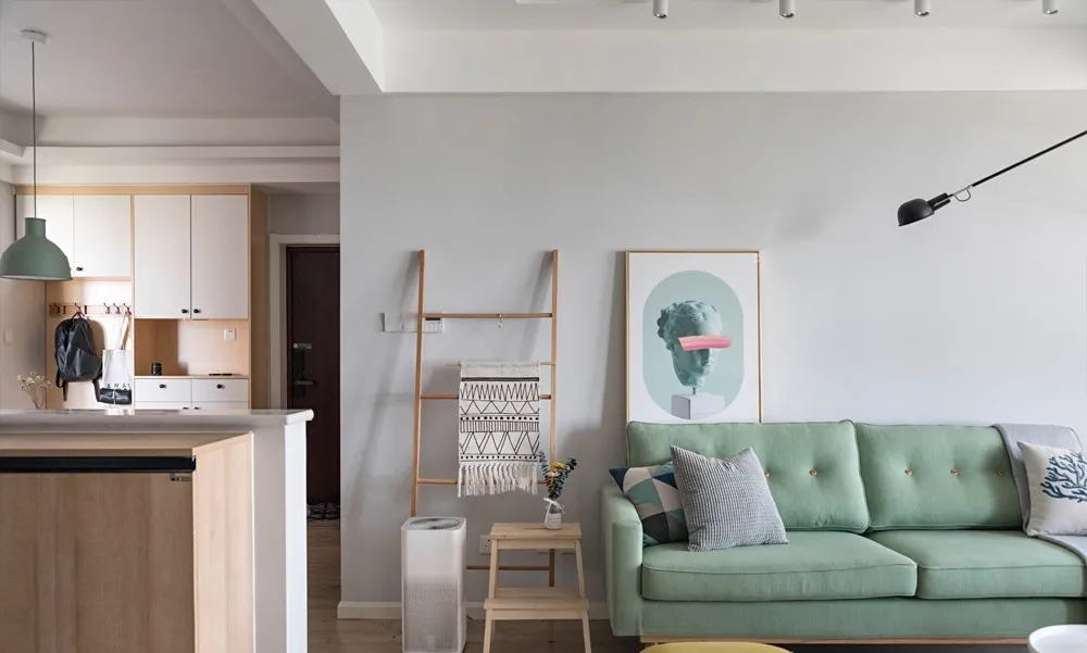 90平三居室北欧风格，书房和餐厅的开放式设计，堪称一绝！