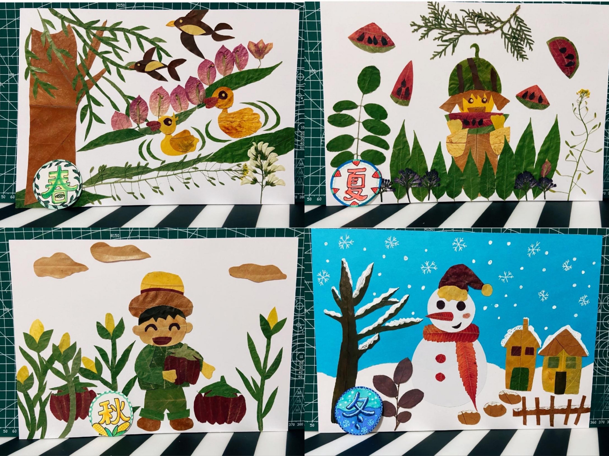 京妈说|捡一袋子树叶，树叶贴画做起来，不花一分钱的早教课，效果惊艳