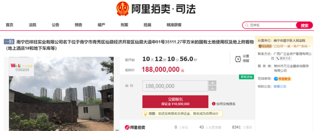 广州市|负债5个亿!南宁这家发商名下地块被强制拍卖!