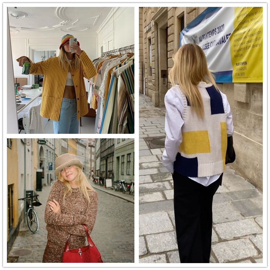 全球时尚风行 冷空气来袭，秋冬穿搭还是得看北欧博主！“艺术品”毛衣百搭且美