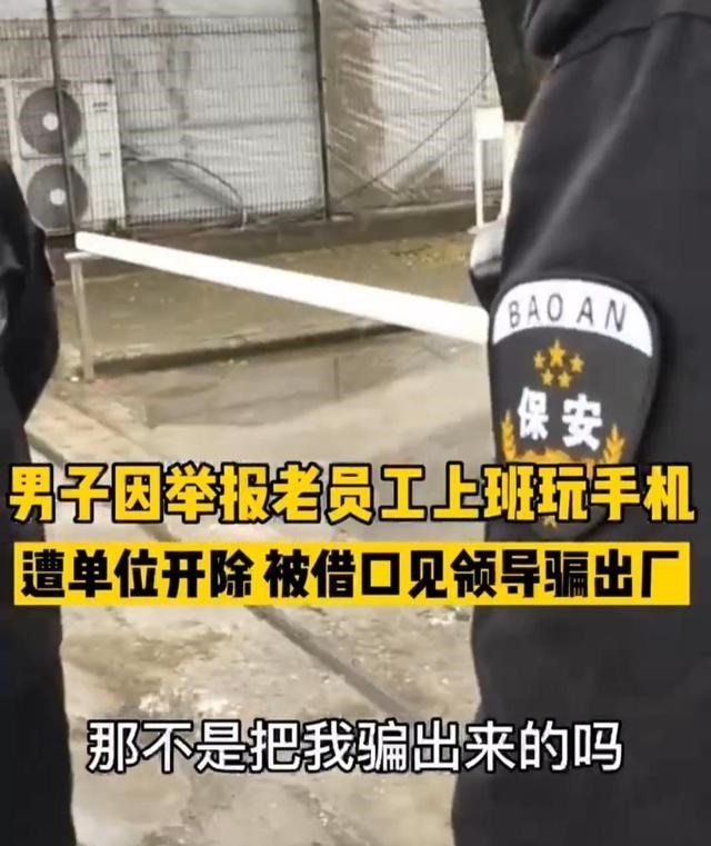 贯丹萱 江苏无锡：男子举报老员工上班睡觉玩手机不工作，自己被工厂开除