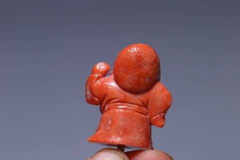 珊瑚|清 珊瑚仙人摆件一组