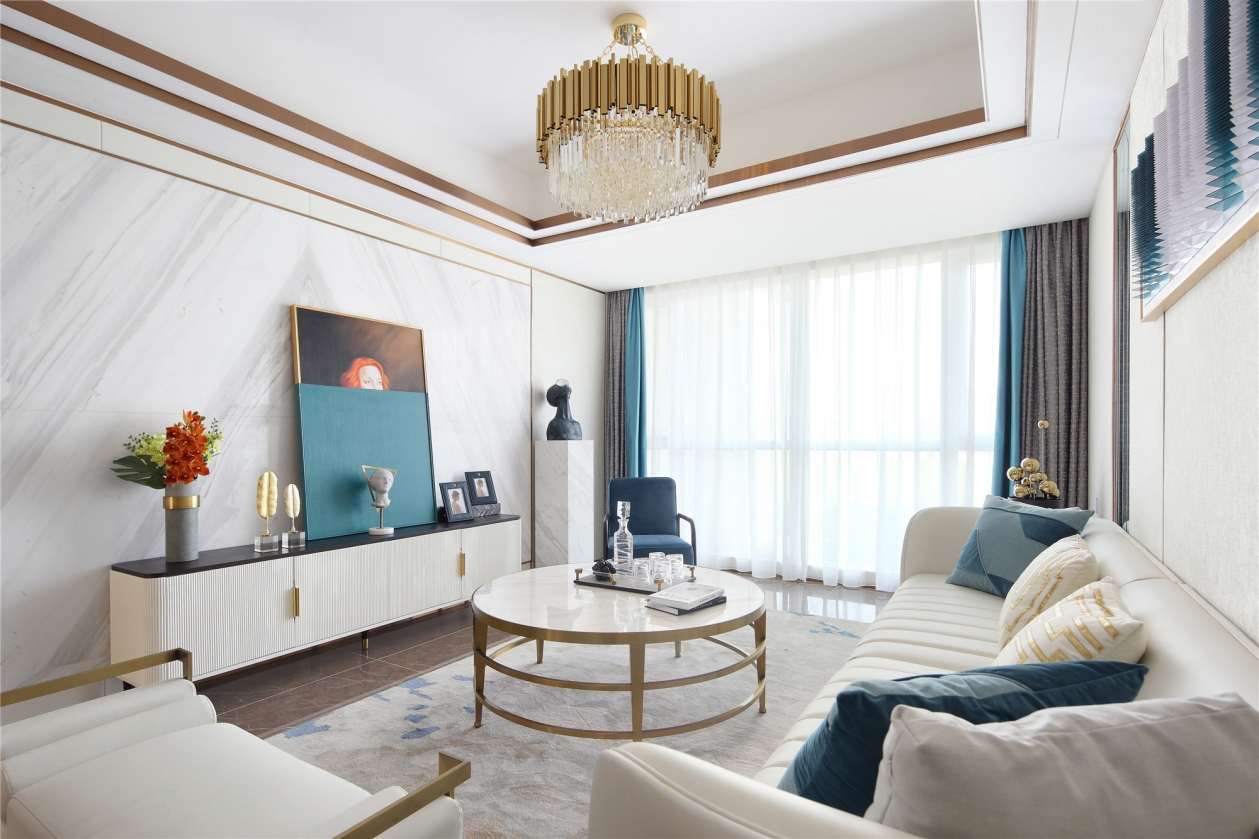 |220平轻奢风软装设计，足不出户，将地中海搬回家