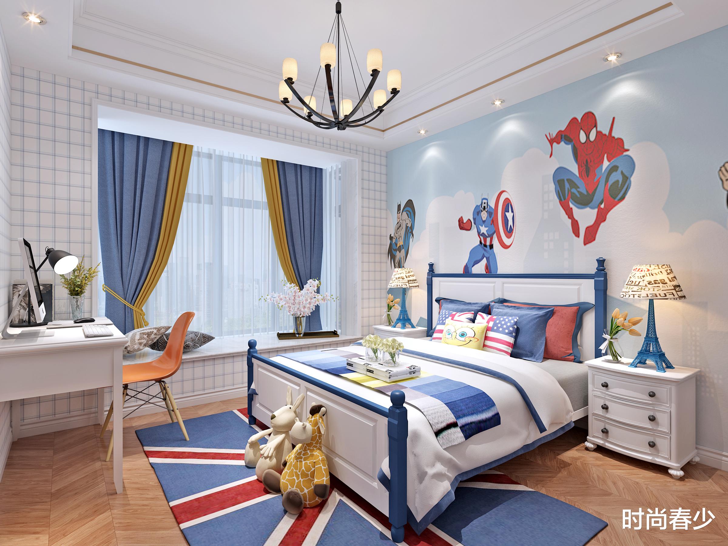 177m2美式轻奢,简约时髦的色调,又不失高雅范儿。