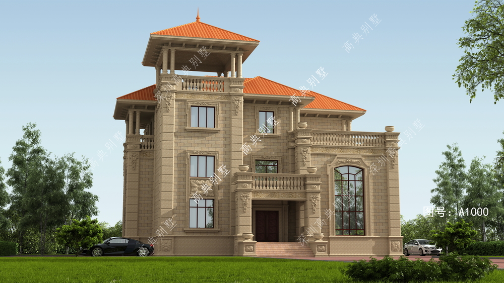 这款欧式三层别墅,造型时尚,室内功能分区清晰,享受美好生活。