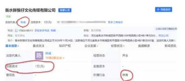 |胖猴仔收入旗下公司、年收入被曝：旗下只签他1人，年收入仅百万
