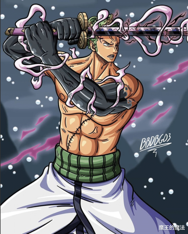 海贼王|海贼王1032话：烬的72变让索隆头疼，阎魔成索隆逆转的杀手锏