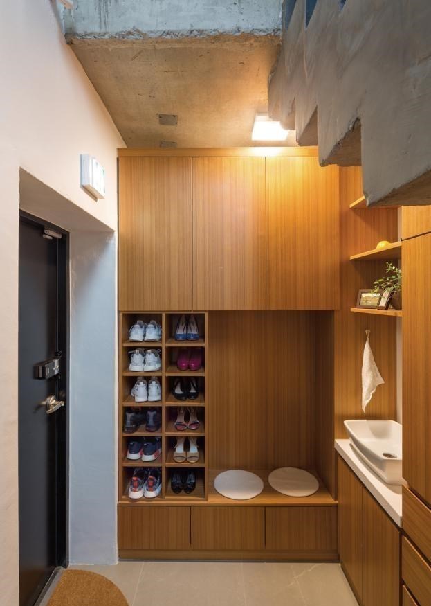 |经历过才懂,玄关不仅要装柜子,设计个洗漱台也同样重要,很实用