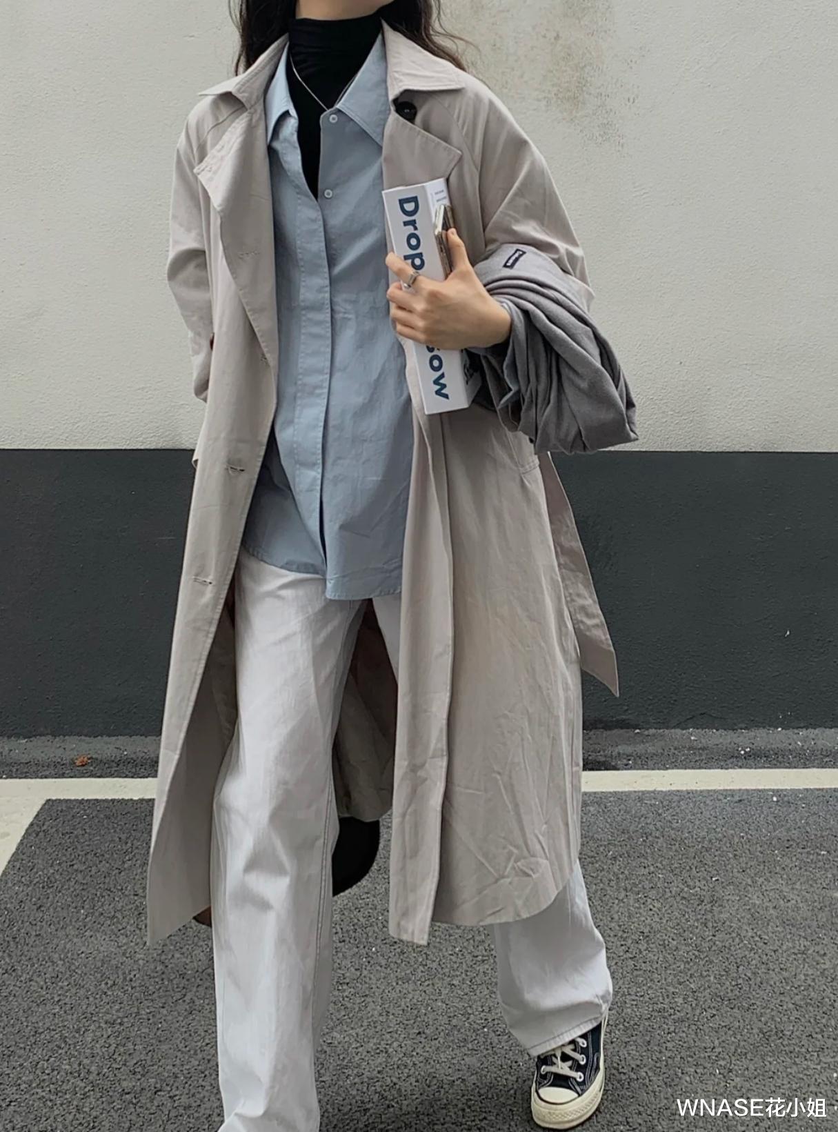 WNASE花小姐 今年风衣流行穿得“松弛”！气质好看，胖女孩也能穿