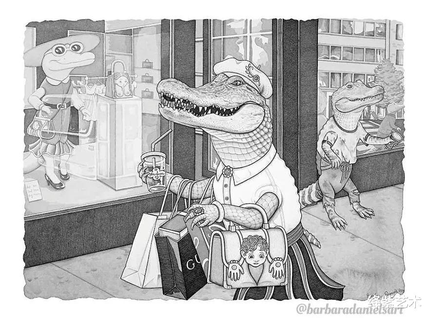 |?16幅人与动物互换角色的插画，画面多残忍，人类就该有多恐惧