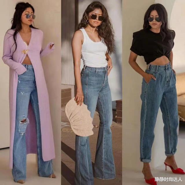 静静时尚达人|衣柜里面的经典百搭牛仔裤，夏天这样穿更时髦，更有女人味