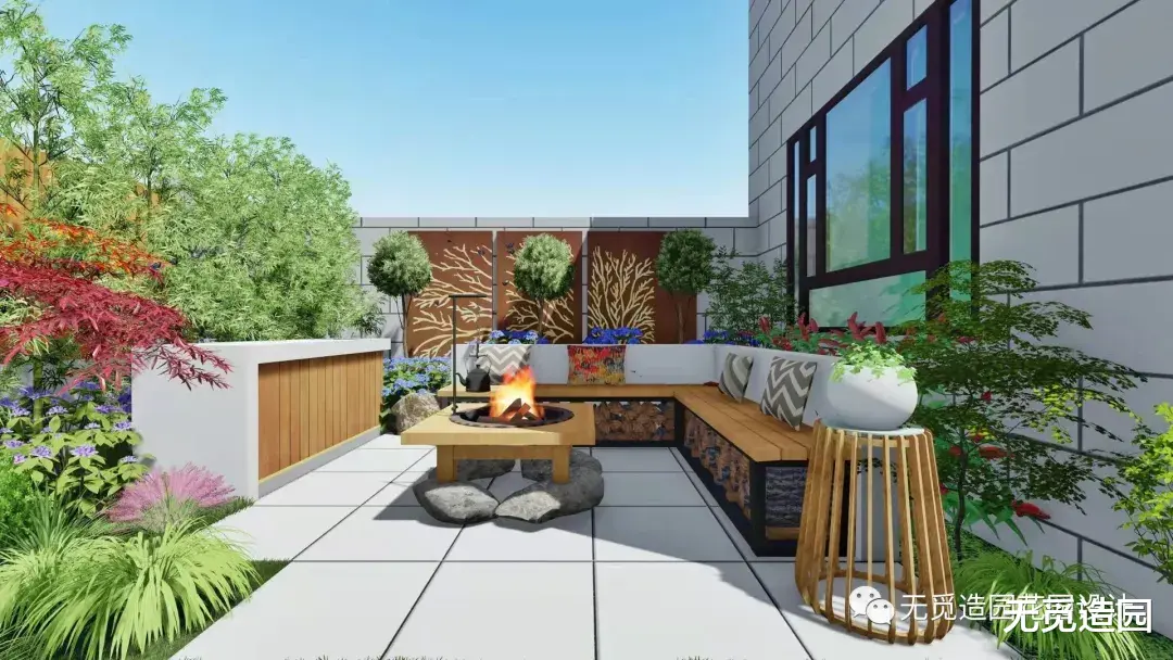 无觅造园：易打理62平简约花园怎么设计呢？