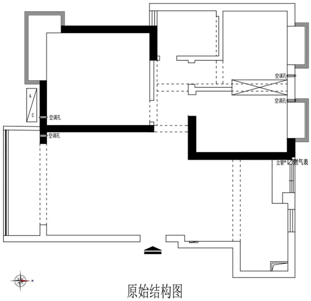 西安装修设计师xiao|92㎡温暖两居室，卫生间的设计让房间更具人性化的设计。