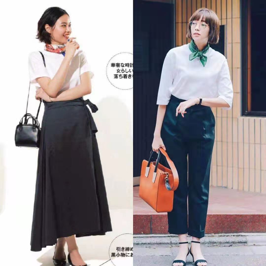 静静时尚达人|“基础款T恤+丝巾”，超级优雅有魅力！普通人也可以气质翻倍