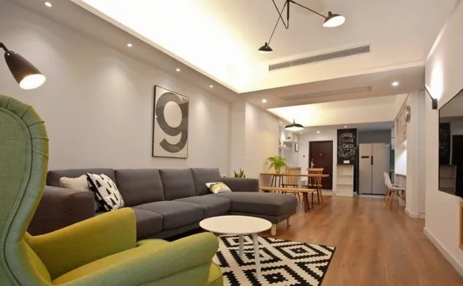 80㎡简约风新房，两居室户型，完工效果简约大方