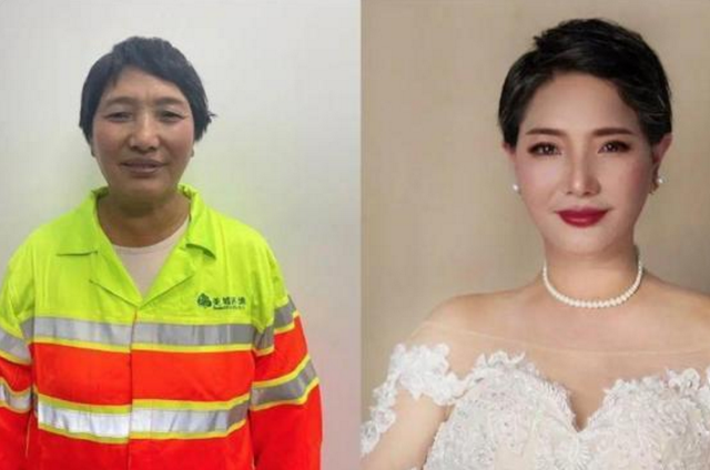 发型|6岁孙女偷偷给环卫工奶奶预约化妆,妆后惊艳众人:像公主