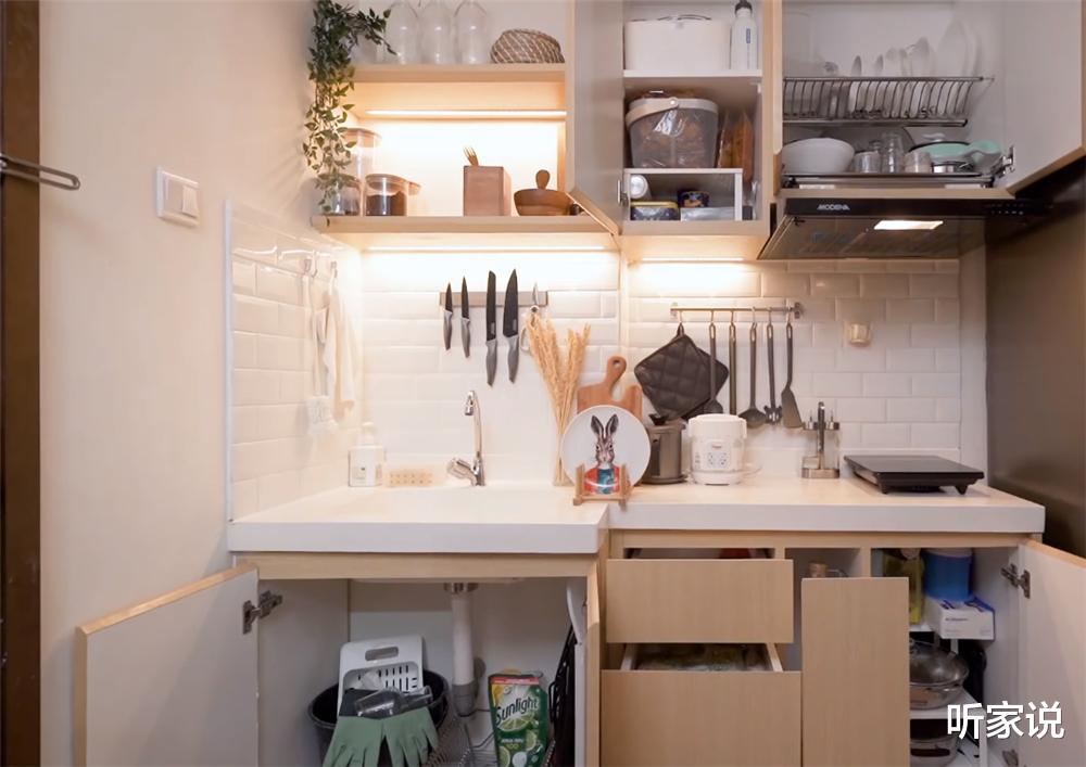 电视背景墙|印尼程序员小哥买下35㎡蜗居，人生中第一套房，面积虽小也要精致