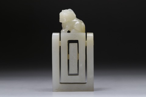 和田玉籽料|舊藏和田玉籽料“转心环印章”