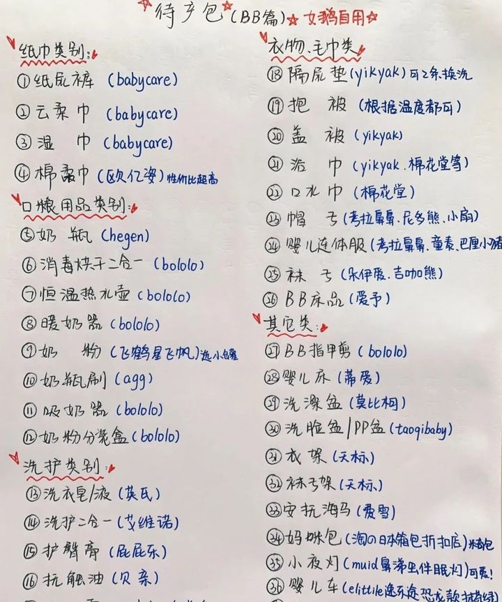 爱吃糖果的辣妈|超全待产包清单！过来人分享必备，精简不踩雷，样样用的到！