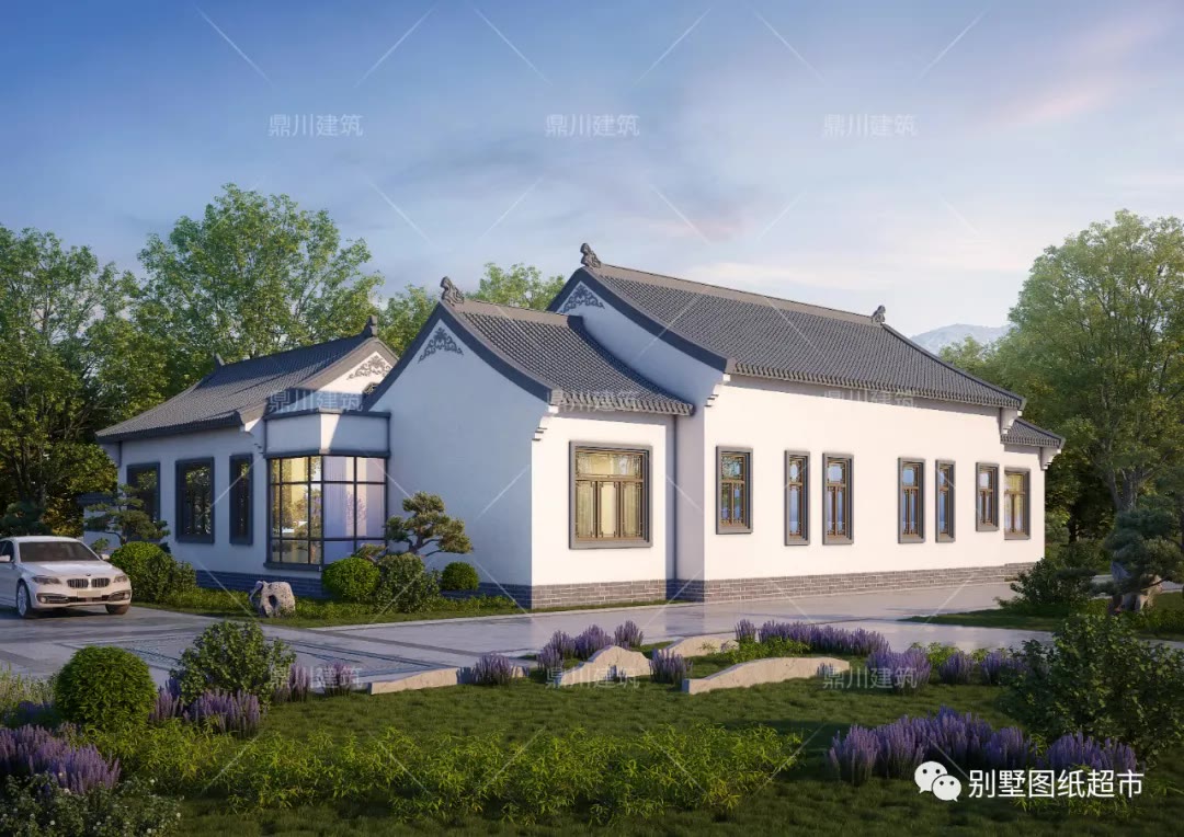 别墅|占地531㎡，一层中式四合院，50岁能住上就是人生赢家