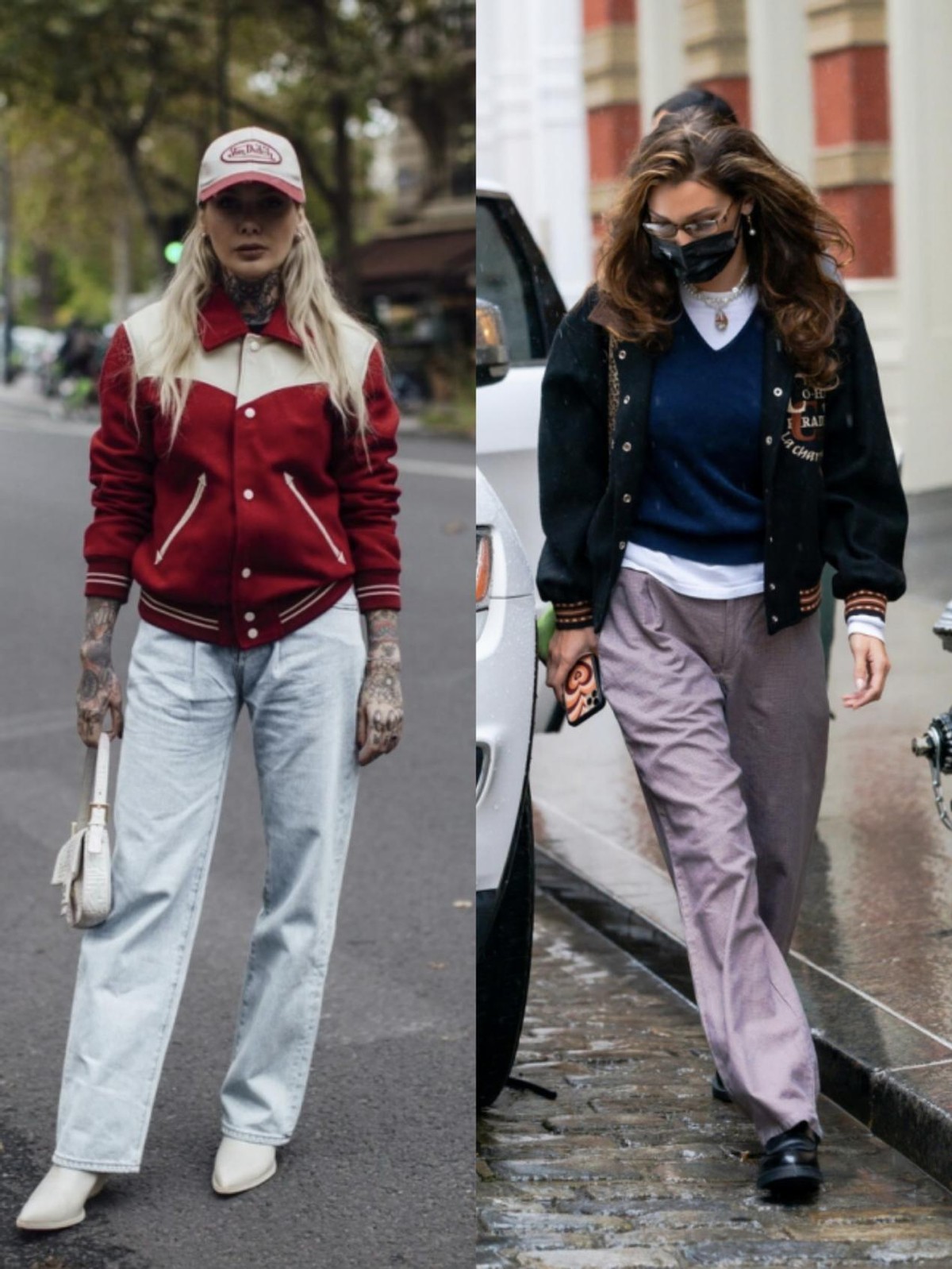 白小白的衣橱 秋天的活力感是棒球夹克给的，穿对了帅气还减龄，运动感满满