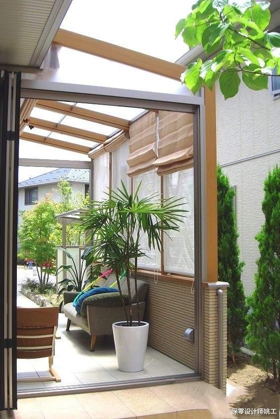 |日本家装的确够用心，屋前搭60cm宽廊架，不声不响多出一个功能区