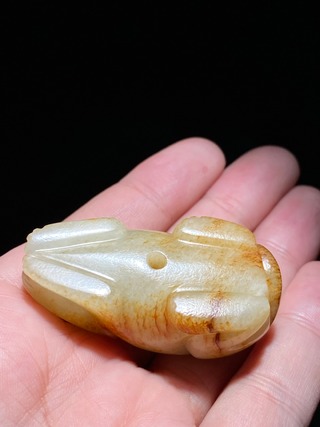 和田玉籽料|宋 和田玉籽料 白玉 玉兔 把件 挂件