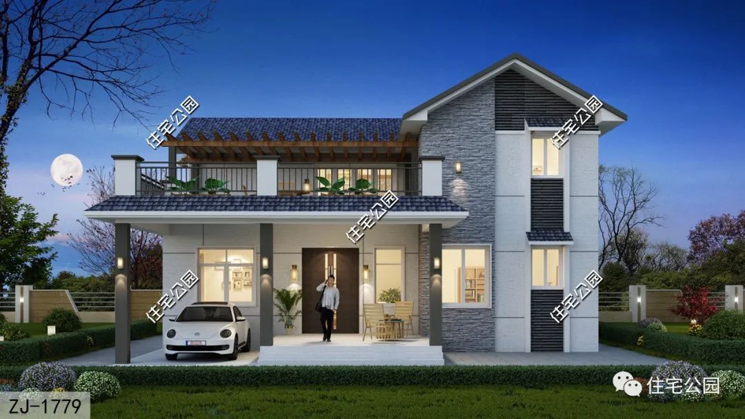别墅|开放式车库+大露台+多套间，13×16米高品质住宅