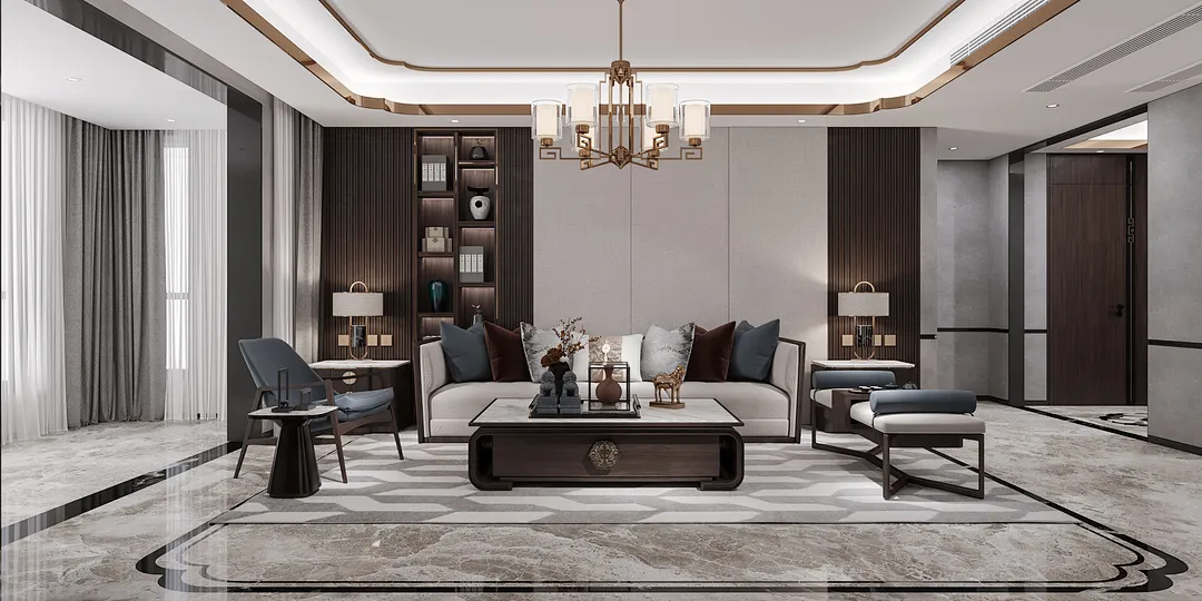 装修案例|这套新中式装修,吸引了全小区的人来参观。