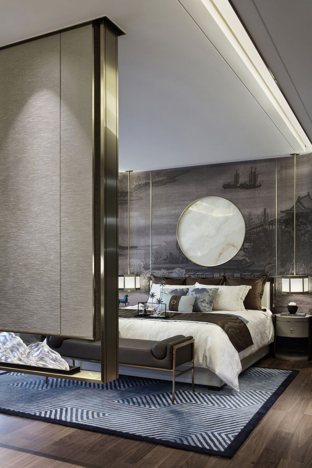 |宛如画卷般的悠然,210㎡新中式,传达中式庭院的自然之美