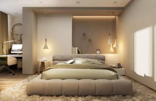 榻榻米已经落伍了,现在流行这种一体化的地台卧室设计