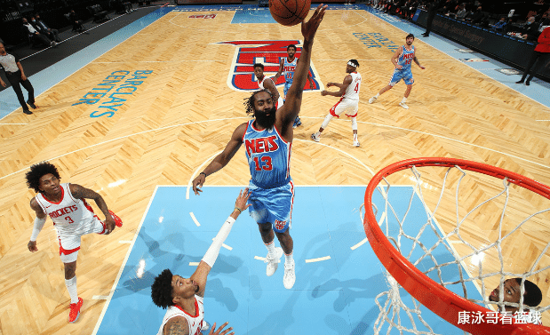 籃網(wǎng)隊(duì)|籃網(wǎng)升東部第一！76+20+18哈登歐文三叉戟打瘋了，火箭遭18分逆轉(zhuǎn)