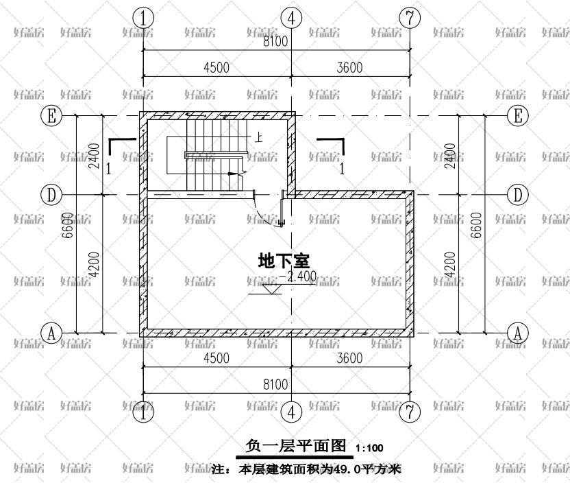 |四间平房带院效果图