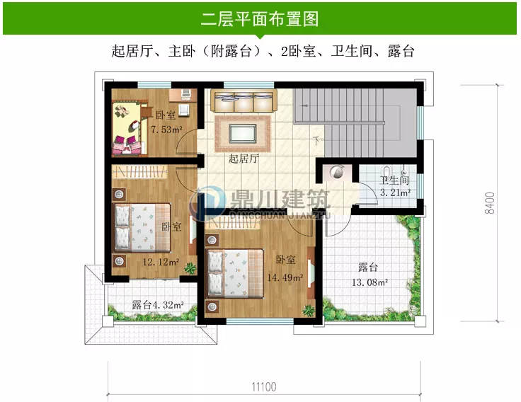 |6款平屋顶农村别墅，漂亮实用还省钱，第三款17万就能建