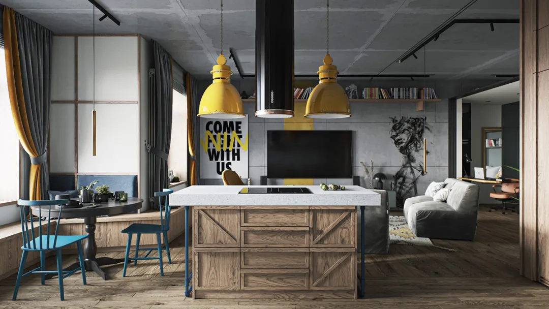 97㎡两居室堪比200㎡，这个高级灰的家，到底能有多酷？