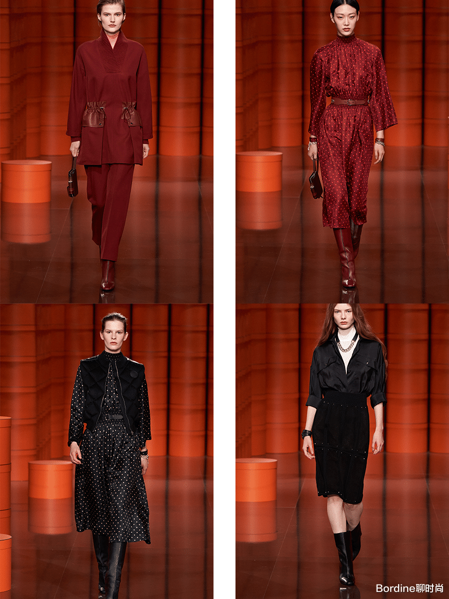 Bordine聊时尚|Hermès 2021秋冬系列，很强的力量感，用深色调的颜色能够更好的营造