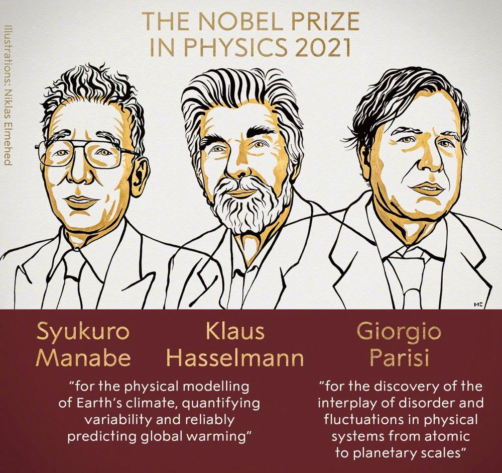 科学家 2021年诺贝尔物理奖，美国、德国、意大利科学家分享