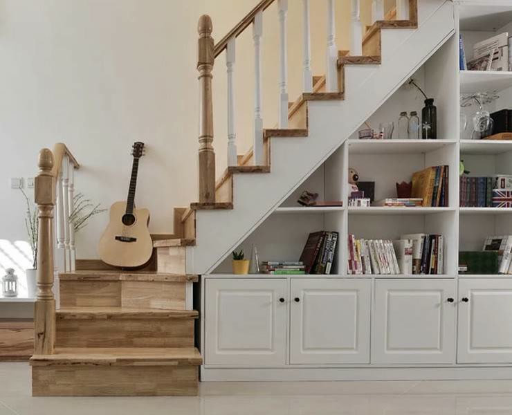房子再大也不能浪费空间，25款复式楼梯柜实拍