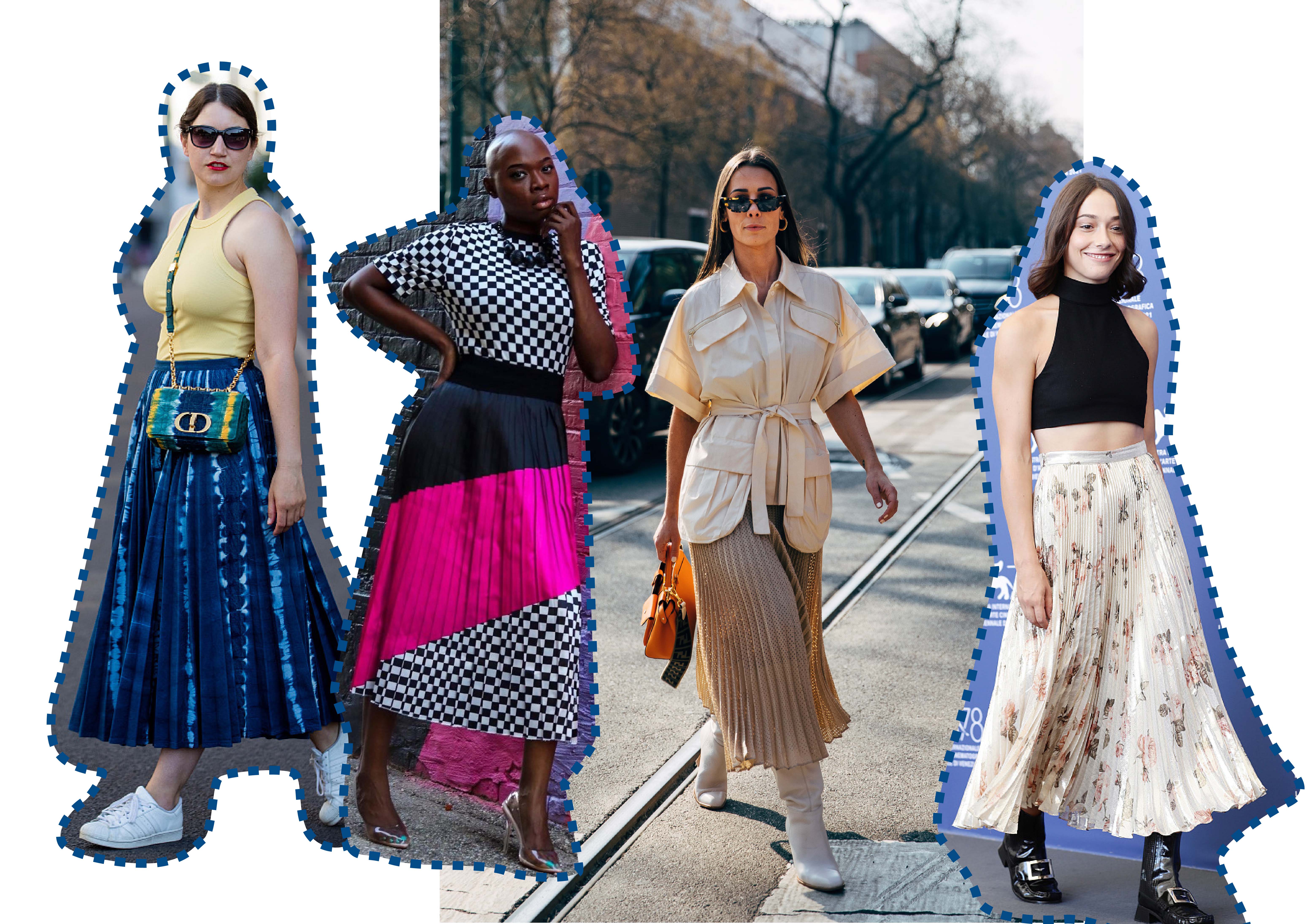 时尚不打羊|初秋换季百褶裙必不可少,这样穿轻盈又优雅,简单穿出秋日风情!