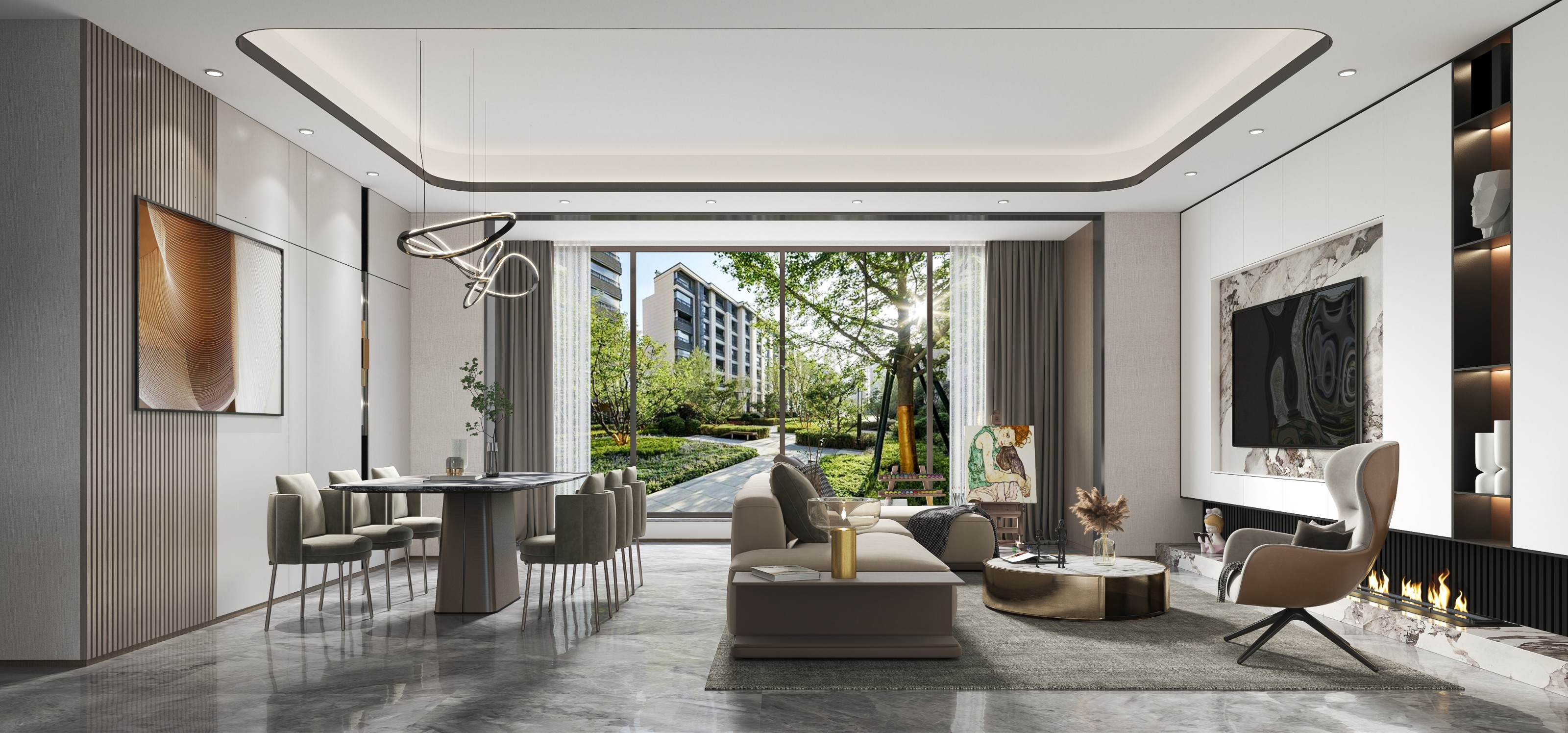 160m2新中式风格大平层,理想的时代宜居住宅。