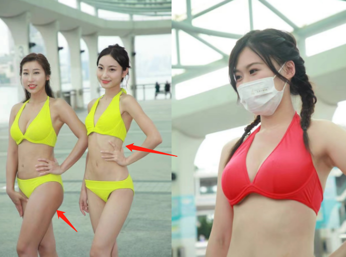 亚姐|亚姐15强泳装照曝光！自信叉腰秀白皙美腿，身材肥瘦不均太扎眼