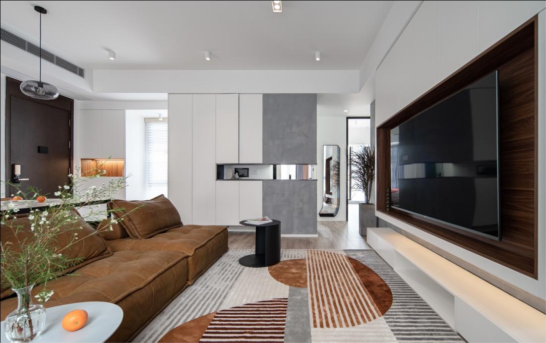 118㎡混搭两居,大胆的水泥墙设计,打造舒适感满分的家居!