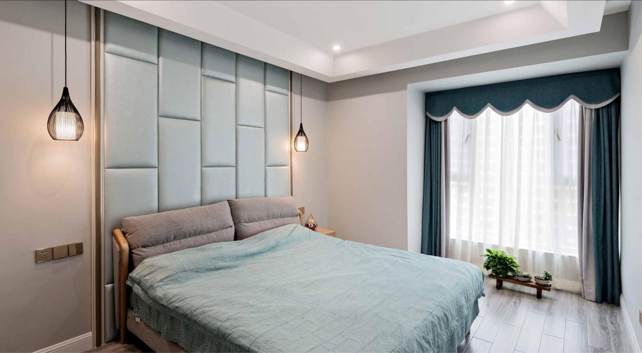 110㎡北欧风,清新蓝打造层次感,简单又舒适的家居属性!