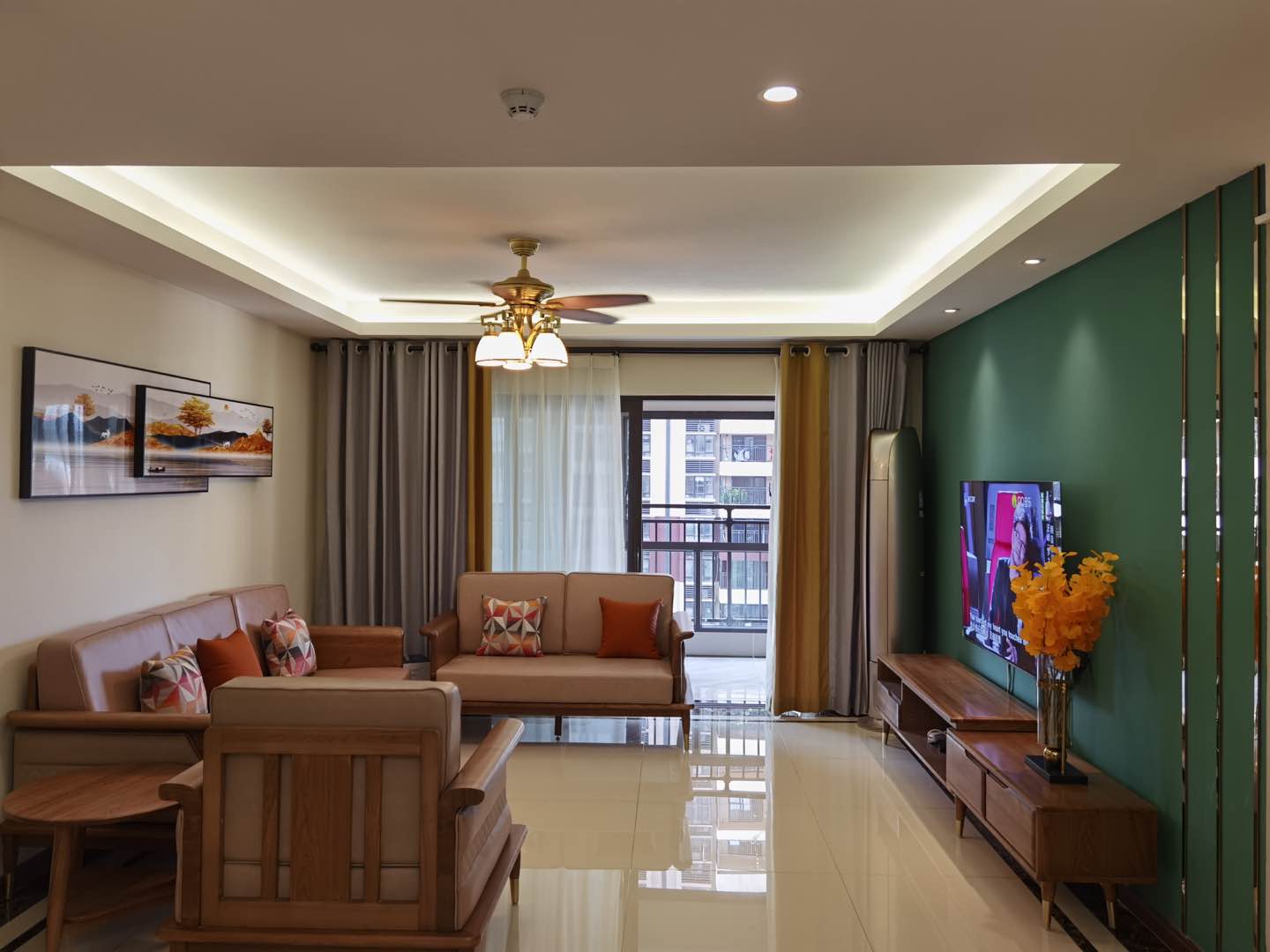 |样板间|以原木和金属元素进行穿插点缀，舒适之感无需多言~