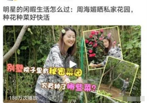 周海媚|54岁周海媚独居北京，豪宅含超大菜园，自称不需男人来碍手碍脚