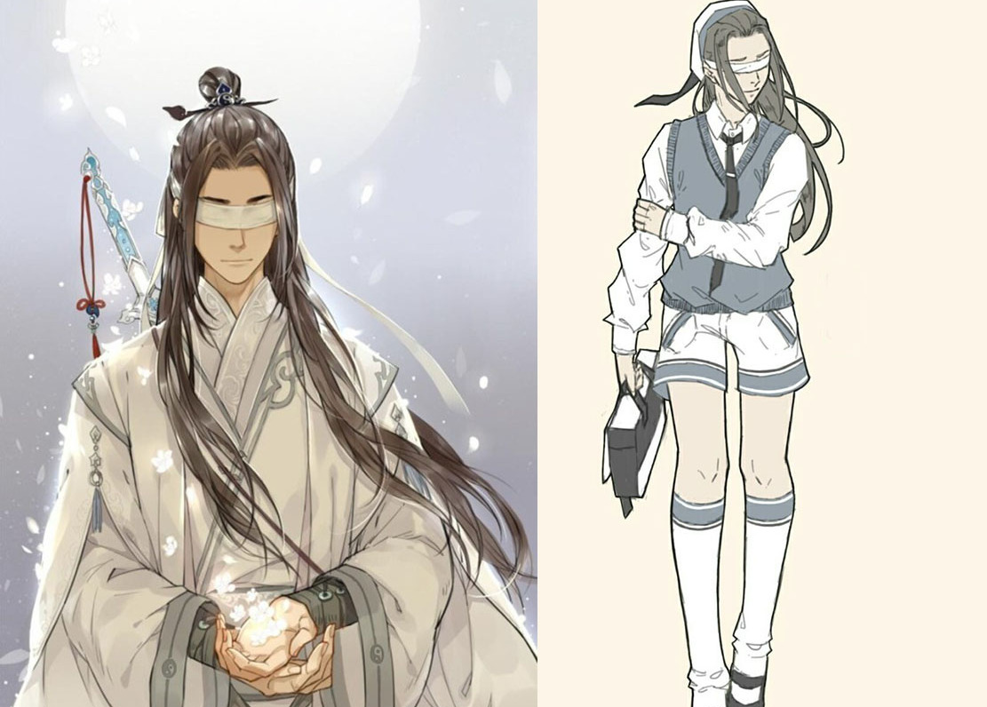 魔道祖师|魔道祖师：众人的夏季短款校服，大小姐霸气凌人，道长特别仙气